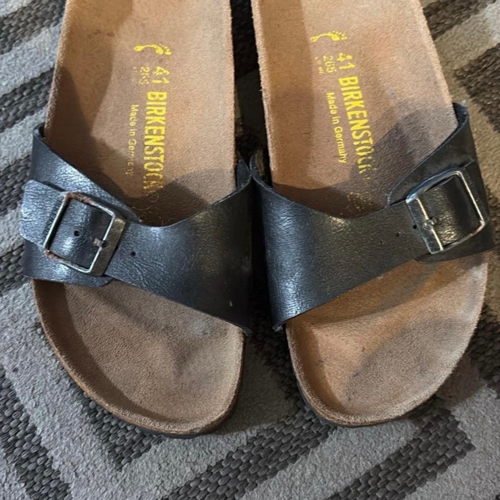 Birkenstock Black Leather Sandals